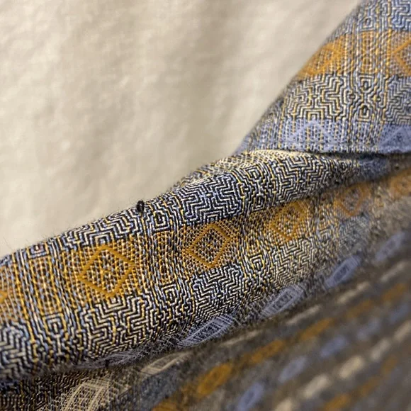 Jhane Barnes Men’s Blue Transpose Patterned Multi-Colored Button-Down Shirt - Picture 16 of 16